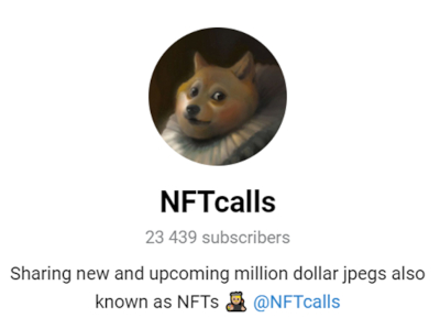 NFTcalls nft telegram channel
