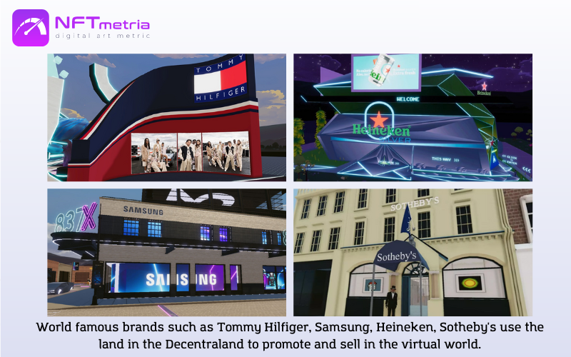 Tommy Hilfiger, Samsung, Heineken, Sotheby's in the Decentraland