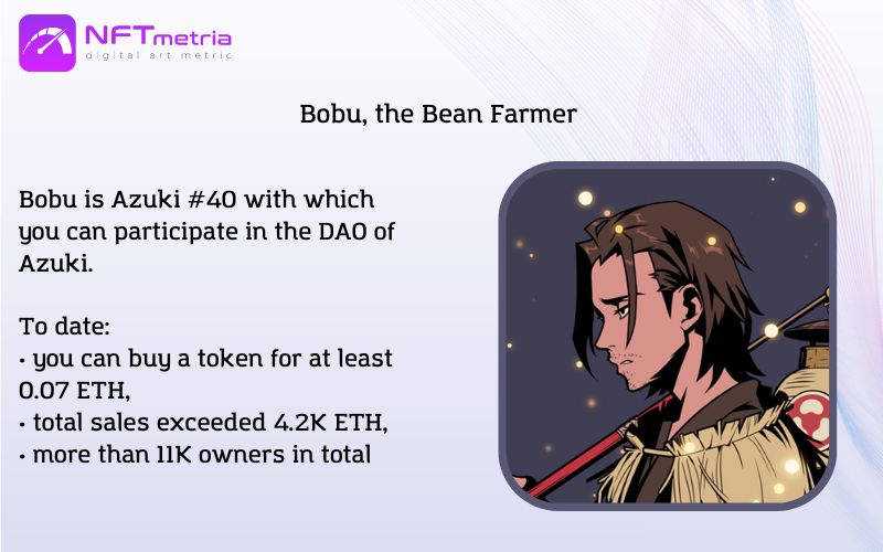 Azuki nft Bobu, the Bean Farmer