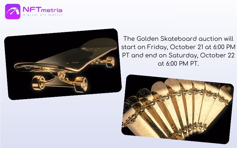 Azuki The Golden Skateboard auction