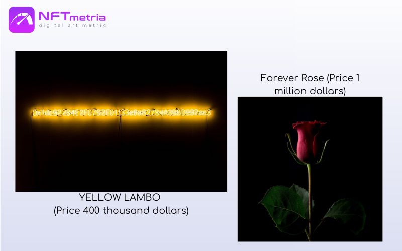 Kevin Abosch NFT YELLOW LAMBO Forever Rose price