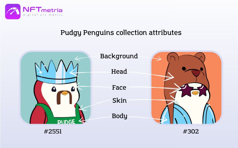 Pudgy Penguins collection attributes