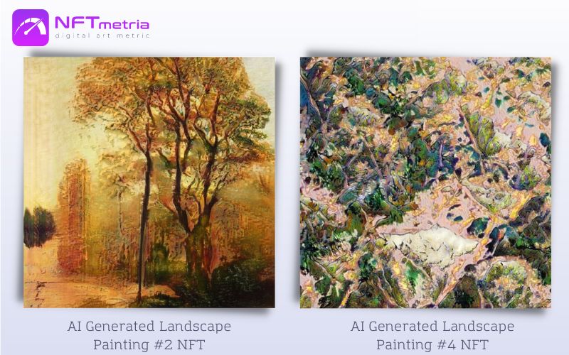 Robbie Barrat videodrome nft AI Generated Landscape Painting