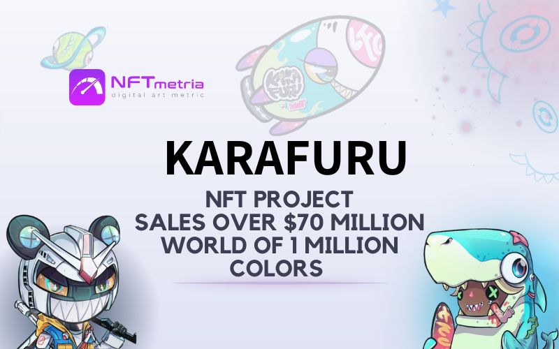 Karafuru: bright anime NFT characters featuring 1 million colors