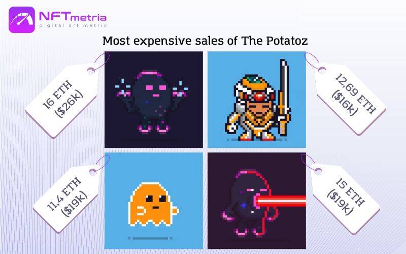 Most Expensive NFT The Potatoz Sales