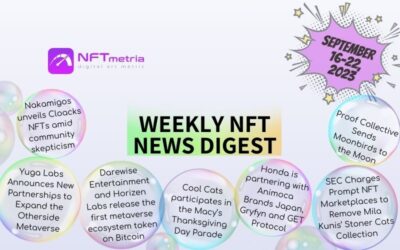 Weekly NFT News Digest: September 16-22, 2023